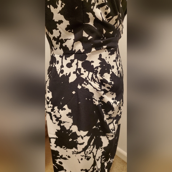 Elegant Black and White Midi Dress - Picture 6 of 11